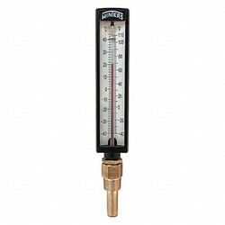 Winters Thermometer,Analog,-40-110 deg,1/2in TAS130LF.