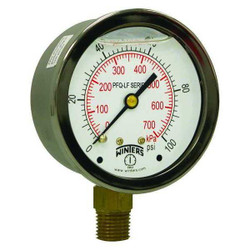 Winters Gauge,Pressure,0 to 100 psi,2-1/2 in. PFQ804LF