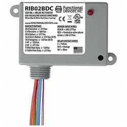 Functional Devices-Rib Prewired Relay,208-277VAC,20A,SPDT RIB02BDC