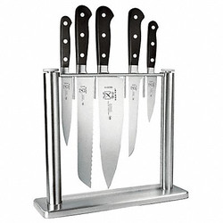 Mercer Cutlery Knife Block Set,8 in Blade,Black Handle M23500