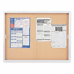 Quartet Enclosed Bulletin Board,48" x 72" D2405