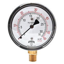 Winters Pressure Gauge,2-1/2" Dial Size,Black  PLP302