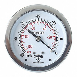 Winters Pressure Gauge,2-1/2" Dial Size,Silver PFQ147-DRY