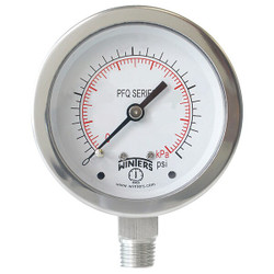 Winters Pressure Gauge,2-1/2" Dial Size,Silver PFQ138-DRY