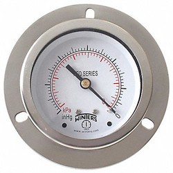 Winters Pressure Gauge,2-1/2" Dial Size,Silver PFQ908-DRY-25FF