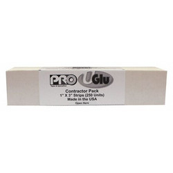 Uglu Adhesive Tape,1" x 3",Amber,PK250 349UGLU900