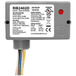 Functional Devices-Rib EnclosedPre-Wired Relay,277VAC,DPDT,10A RIB2402D