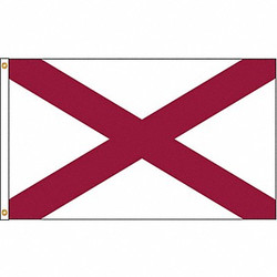 Nylglo Alabama Flag,4x6 Ft,Nylon 140070