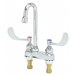 T&s Brass Gooseneck,Chrome,T&S,Brass,2.2gpm B-0892