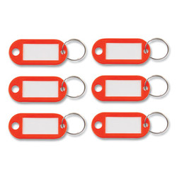 Advantus Key Tags Label Window, 0.88 X 0.19 X 2, Red, 6/pack KEY98018