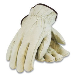 PIP Economy Grade Top-Grain Cowhide Leather Drivers Gloves, Small, Tan 68-162/S