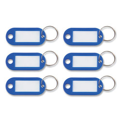 Advantus Key Tags Label Window, 0.88 X 0.19 X 2, Dark Blue, 6/pack KEY98019