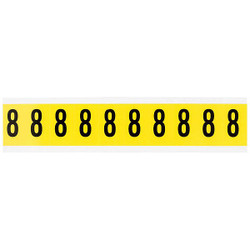 Brady Number Label,8,1-1/2in.Hx7/8in.W 3430-8
