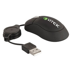 Vitek Mouse,Corded,Laser,Black VT-USB-MOUSE