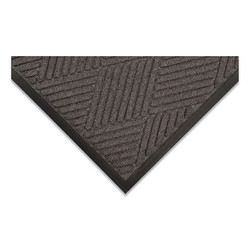 Opus Debris and Moisture Trapping Entrance Mat, 3/8 in x 3 ft W x 10 ft L, Tufted Loop Pile, Rubber, Charcoal