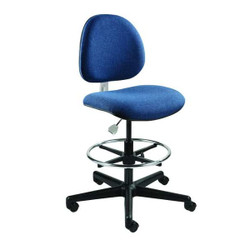 Bevco ESD Task Chair,Fabric,Navy V850SHC
