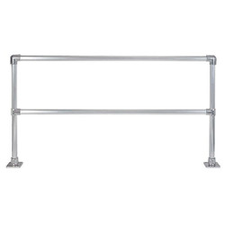 Hollaender Handrail Section,8 Ft,Aluminum Mil  50240