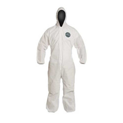 Dupont Hooded Coveralls,2XL,White,SMS,PK25  PB127SWH2X002500