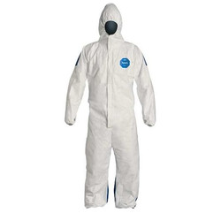 Dupont Coveralls,XL,Blue/Wht,Tyvek 400 D,PK25 TD127SWBXL0025CM