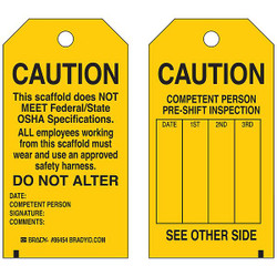 Brady Tag,5 3/4 in H,3 in W,Paper,PK100 86684