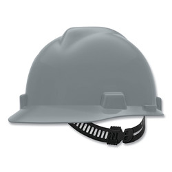 V-Gard Slotted Hard Hat Cap, Staz-On Suspension, Silver