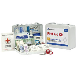 First Aid Only First Aid Kit w/House,94pcs,9.5x6.5",WHT 91325