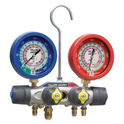 Yellow Jacket Manifold Gauge Set, 3 1/8 in Gauge 49973