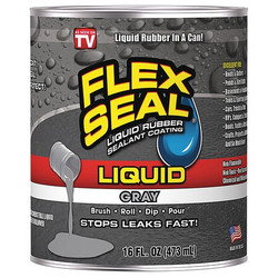 Flex Seal Leak Sealer,16 oz,Rubber Base,Gray  LFSGRYR16