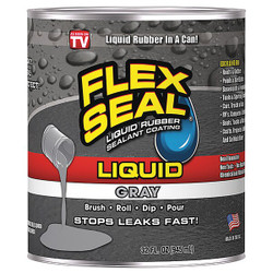 Flex Seal Leak Sealer,32 oz,Rubber Base,Gray  LFSGRYR32