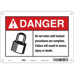Condor Safety Sign,7 in x 10 in,Aluminum 469L36