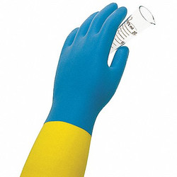 Condor Chemical Rsistant Gloves,S,Bl/Ylw,PR 32GM14