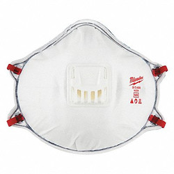 Milwaukee Tool Disposable Respirator,White,4-Ply,Size M 48-73-4001