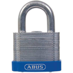 Abus Keyed Padlock, 25/32 in,Rectangle,Silver 41/45 MK KD