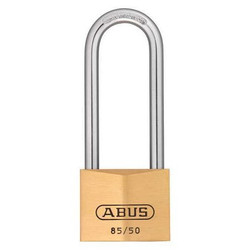 Abus Keyed Padlock,1 7/64 in,Rectangle,Gold 85HB/50 MK KD