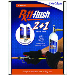 Nu-Calgon Flush Solvent,2 lb,Can,Liquid,Clear 4300-10