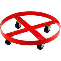 Global Industrial Drum Dolly for 55 Gallon Drum - Rubber Wheels 600 Lb. Capacity
