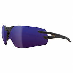 Edge Eyewear Safety Glasses,Blue Lens,Black Frame,M SL118