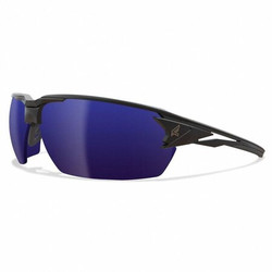 Edge Eyewear Safety Glasses,Blue Lens,Black Frame,M XPAP418