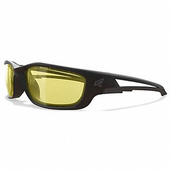 Edge Eyewear Safety Glasses,Yellow Lens,Blk Frame,XL SK-XL112