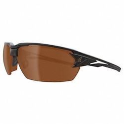 Edge Eyewear Safety Glasses,Amber Lens,Black Frame,M TXP415