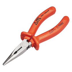 Itl Needle Nose Plier,6-1/4" L,Serrated 00051