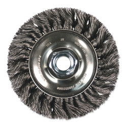 Standard Twist Single Row Knot Wheel, 4 D x 5/8 W, .014 Steel Wire, 20,000 rpm