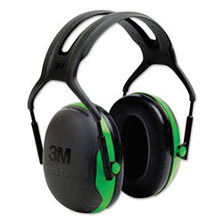 3M™ PELTOR X Series Earmuffs, Model X1A, 22 dB NRR, Black/Green X1A