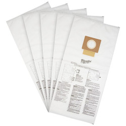 Milwaukee Tool Fleece Dust Bags,5-Ply,1/4" H,PK5 49-90-1999