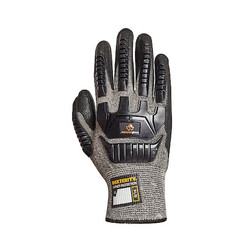 Dexterity Work Gloves,Nitrile,M,Black/Gray,PR S15GPNVB-8