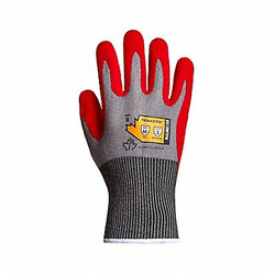 Tenactiv Work Gloves,Nitrile,M,Red/Gray,PR S18WTFN-8