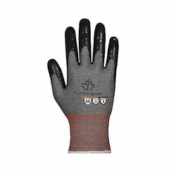 Tenactiv Work Gloves,Nitrile,S,Black/Gray,PR S21TXUFN-7