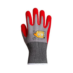 Tenactiv Work Gloves,Nitrile,L,Red/Gray,PR S18WTFN-9