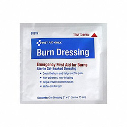 First Aid Only Burn Dressing,White,6"L,2"W 91315