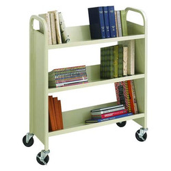 Safco Book Cart,Single Sided,Steel,Powder Coat 5358SA